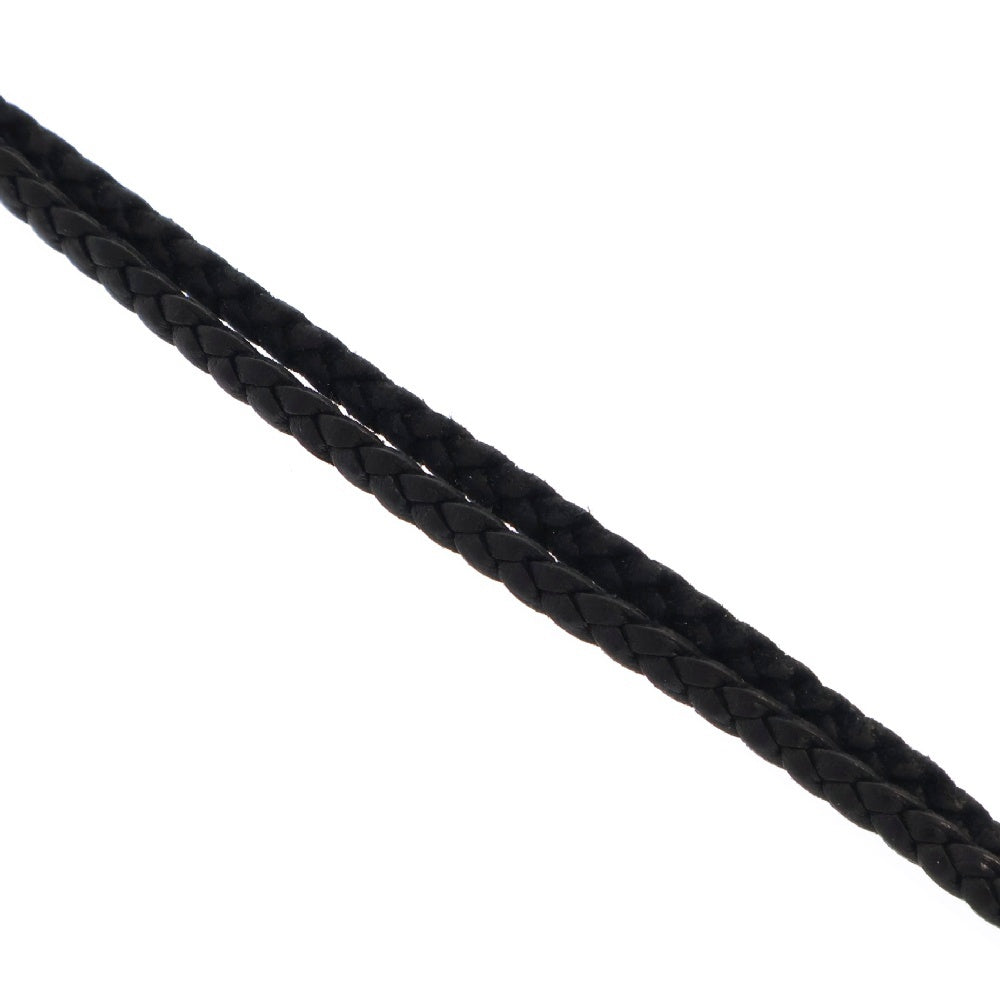 CHROME HEARTS(クロムハーツ) LIPS&TONGUE LANYARS リップ&タン ランヤード クリップホルダー レザーネックレス シルバー/ブラック