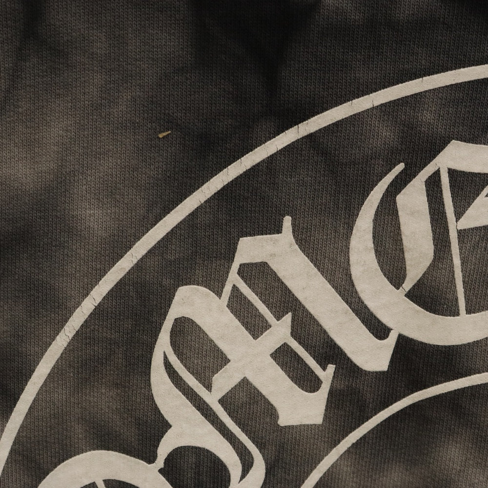 CHROME HEARTS(クロムハーツ) SWTSHRT PLVR タイダイ染めバックホースシュープルオーバーパーカー ブラック