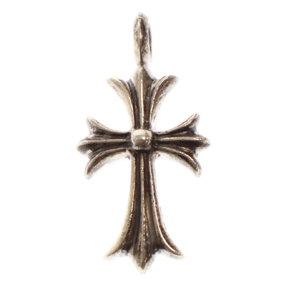 CHROME HEARTS(クロムハーツ) TNY CRSF P P/SAP タイニーファットクロス パヴェピンクサファイア ペンダント シルバーネックレストップ