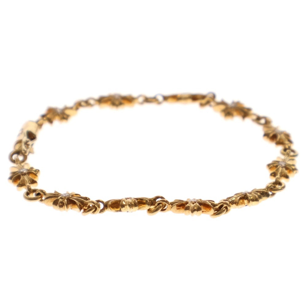CHROME HEARTS(クロムハーツ) 22K TNY E CH PLS P D タイニーECHプラス PAVEダイヤ ゴールドブレスレット 11LINK