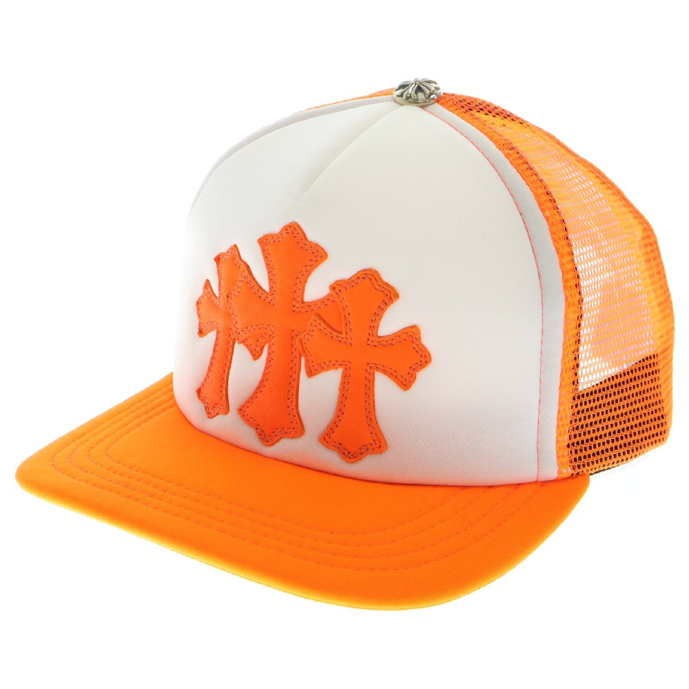CHROME HEARTS(クロムハーツ) CRS PATCH Trucker Cap クロスパッチ メッシュトラッカー キャップ オレンジ