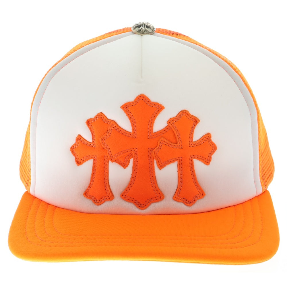 CHROME HEARTS(クロムハーツ) CRS PATCH Trucker Cap クロスパッチ メッシュトラッカー キャップ オレンジ