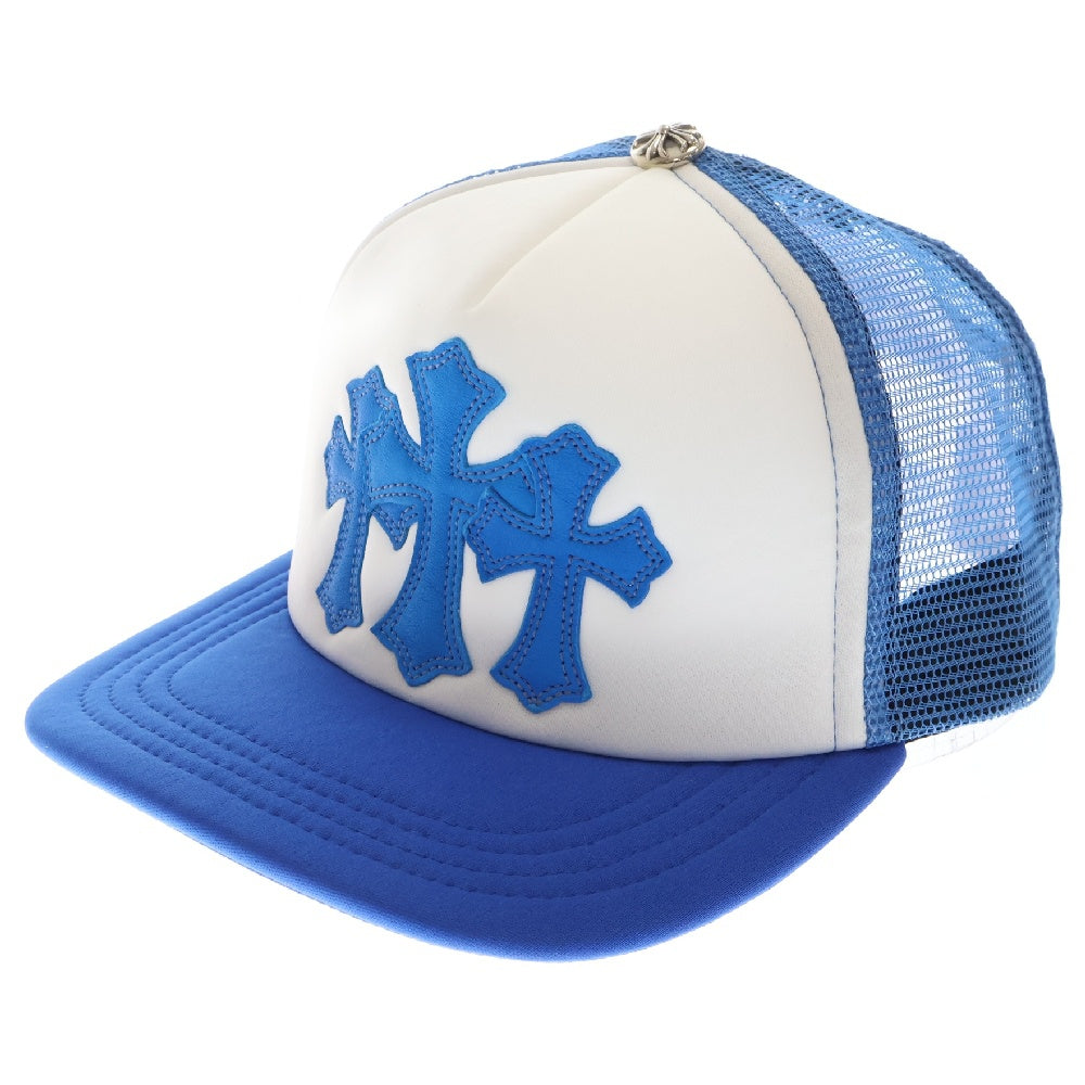 CHROME HEARTS(クロムハーツ) CRS PATCH Trucker Cap クロスパッチ メッシュトラッカー キャップ ブルー