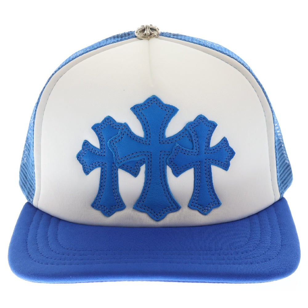 CHROME HEARTS(クロムハーツ) CRS PATCH Trucker Cap クロスパッチ メッシュトラッカー キャップ ブルー