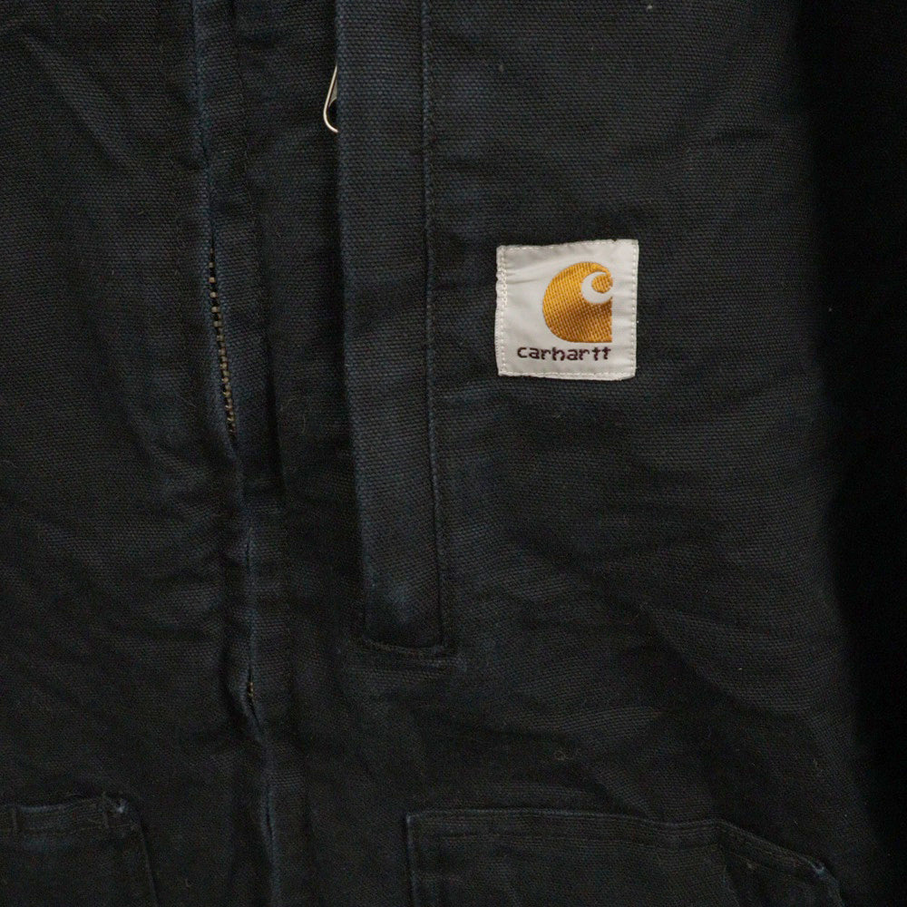 CARHARTT(カーハート) VINTAGE LOOSE FIT WASHED DUCK SHERPA COAT ヴィンテージ 裏地ボア ルーズフィット ウォッシュ ダックコートアクティブジャケット ブラック