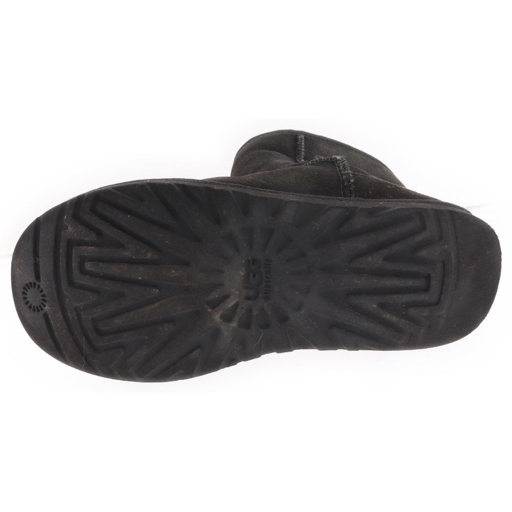 CHROME HEARTS(クロムハーツ) ×UGG アグ スモールCHクロス装飾 ムートン レザーブーツ ブラック