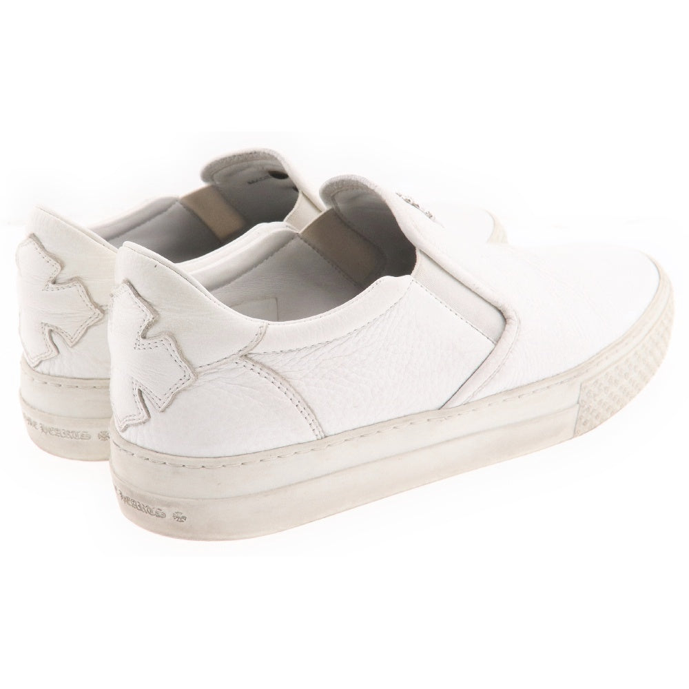 CHROME HEARTS(クロムハーツ) SLIP ON スリッポン CHプラス レザーパッチ ダガー ローカットスニーカー ホワイト