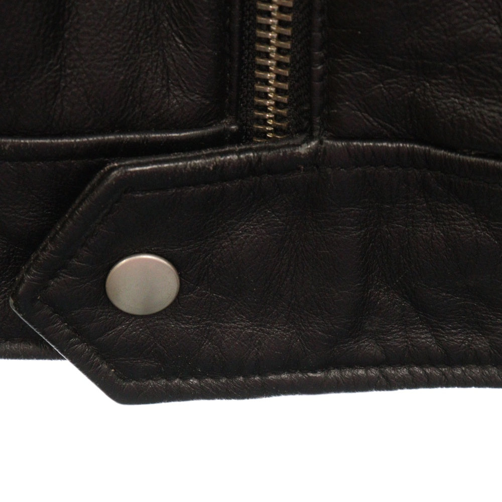 Subciety(サブサエティ) × NINE RULAZ LINE シングルライダースレザージャケット ブラック