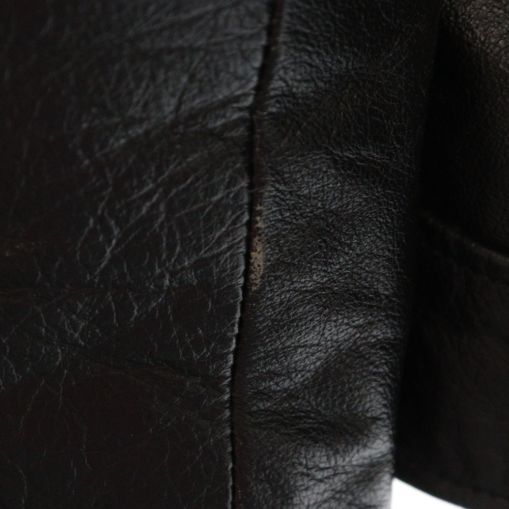 Subciety(サブサエティ) × NINE RULAZ LINE シングルライダースレザージャケット ブラック