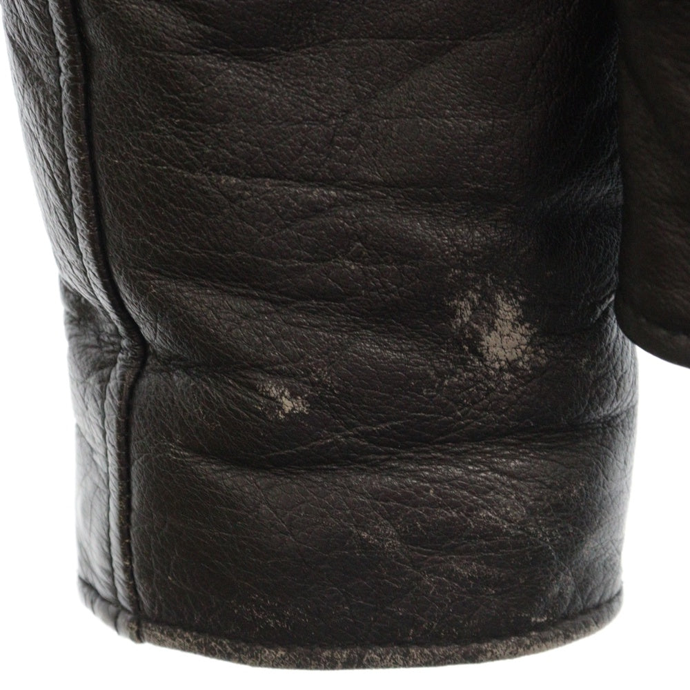 Subciety(サブサエティ) × NINE RULAZ LINE シングルライダースレザージャケット ブラック