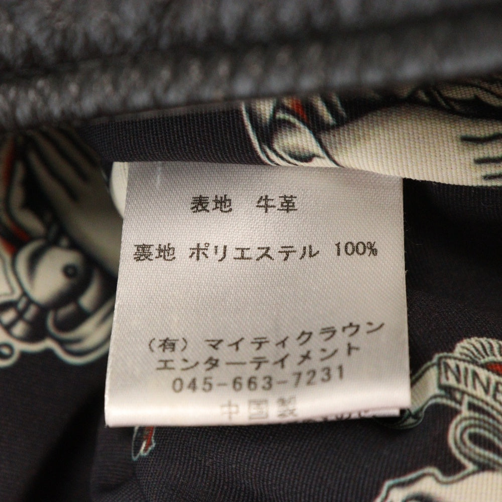 Subciety(サブサエティ) × NINE RULAZ LINE シングルライダースレザージャケット ブラック