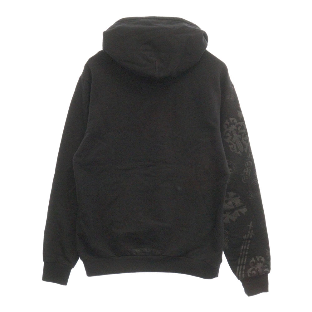CHROME HEARTS(クロムハーツ) STENCIL HOODIE 袖ステンシル バックホースシュー プリント プルオーバーパーカー フーディー ブラック