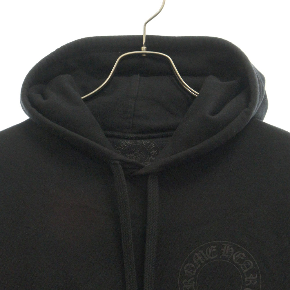 CHROME HEARTS(クロムハーツ) STENCIL HOODIE 袖ステンシル バックホースシュー プリント プルオーバーパーカー フーディー ブラック