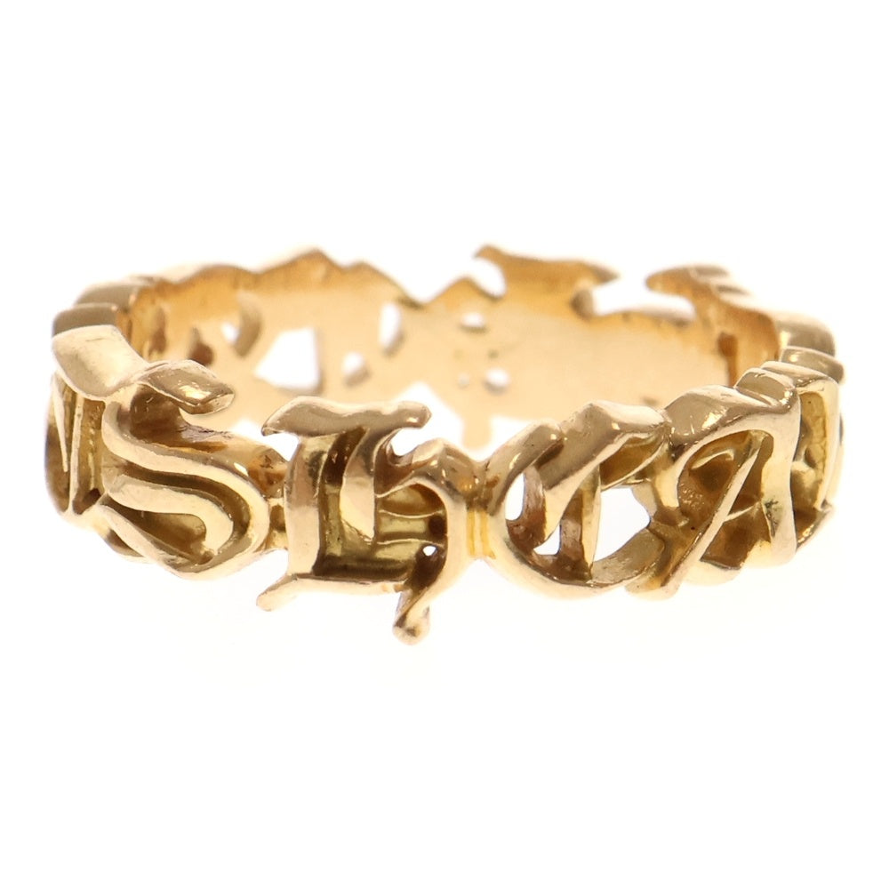 CHROME HEARTS(クロムハーツ) 22K SCRIPT BAND スクリプトバンド HEARTSゴールドリング 16号 国内インボイス付き