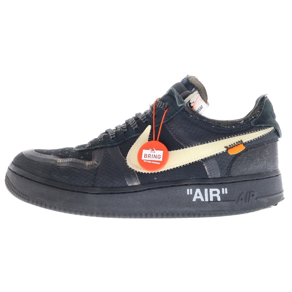 NIKE(ナイキ) ×OFF-WHITE THE 10 AIR FORCE 1 LOW AO4606-001 オフホワイトコラボ エアフォースワン ローカットスニーカー ブラック US9.5/27.5cm