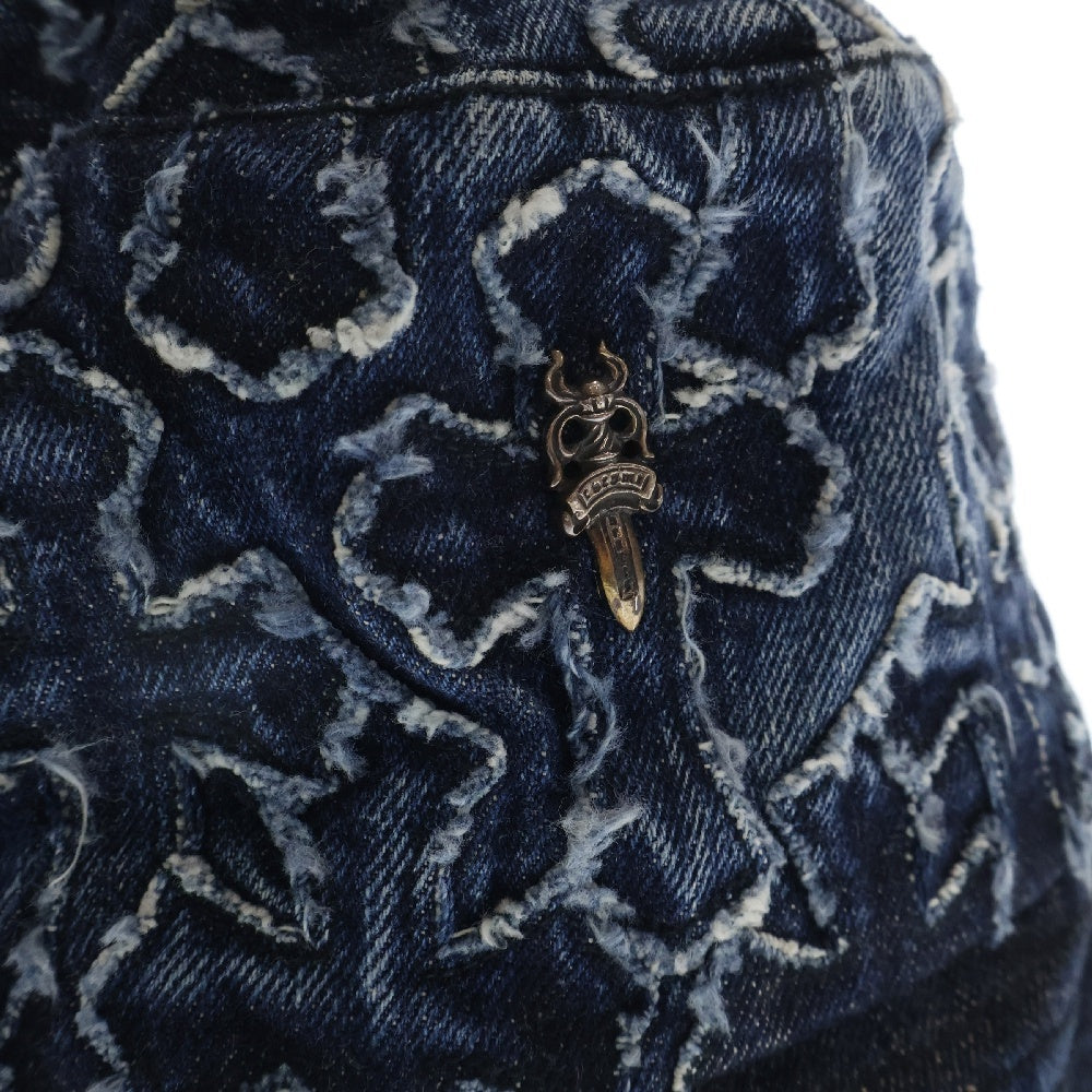 CHROME HEARTS(クロムハーツ) Dagger Cross Patch Denim Bucket Hat ダガークロスパッチ デニムバケットハット 帽子 ブルー