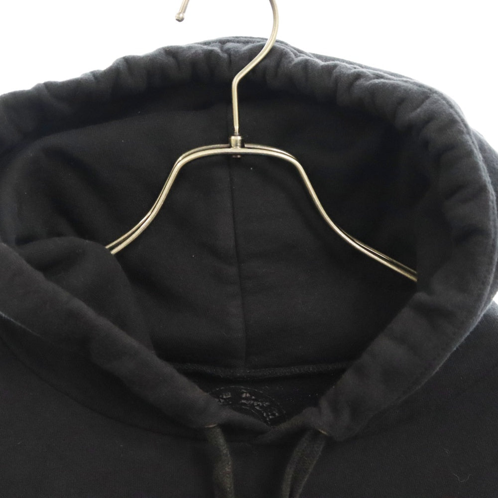 CHROME HEARTS(クロムハーツ) SWTSHRT PLVR 袖英字プリントプルオーバーパーカー ブラック