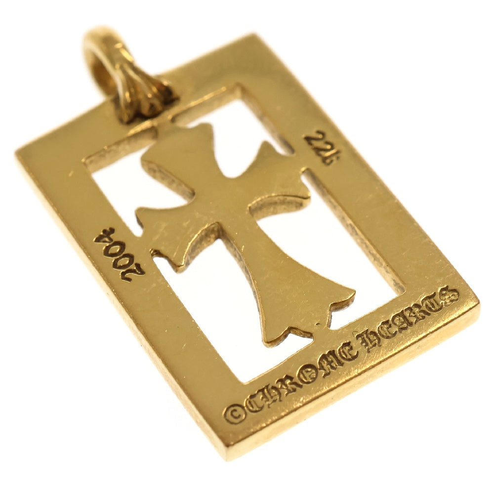 CHROME HEARTS(クロムハーツ) 22K FRMD OPN BBYFAT P/D 22K フレームドオープン ベイビーファット PAVEダイヤ ゴールドネックレストップ