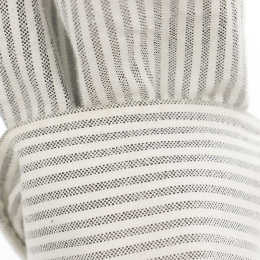 AMI Alexandre Mattiussi(アミアレクサンドルマテュッシ) BUTTON DOWN SHIRT ボタンダウンシャツ フロントロゴ刺繍 ストライプ柄長袖シャツ BFHC013.403 ホワイト/グレー