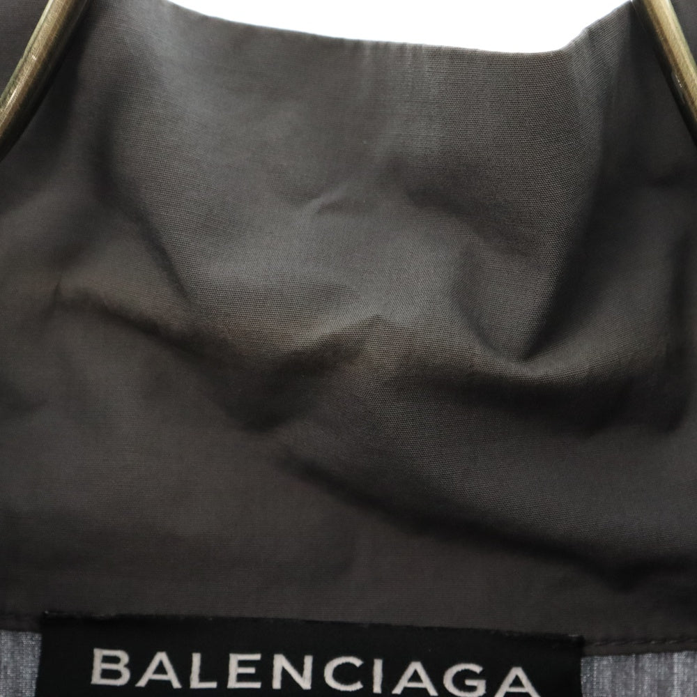 BALENCIAGA(バレンシアガ) 18SS TRACKSUIT POPLIN SHIRT JACKET ポプリンシャツトラックジャケット グレー/ネイビー/ホワイト 508901 TWB13