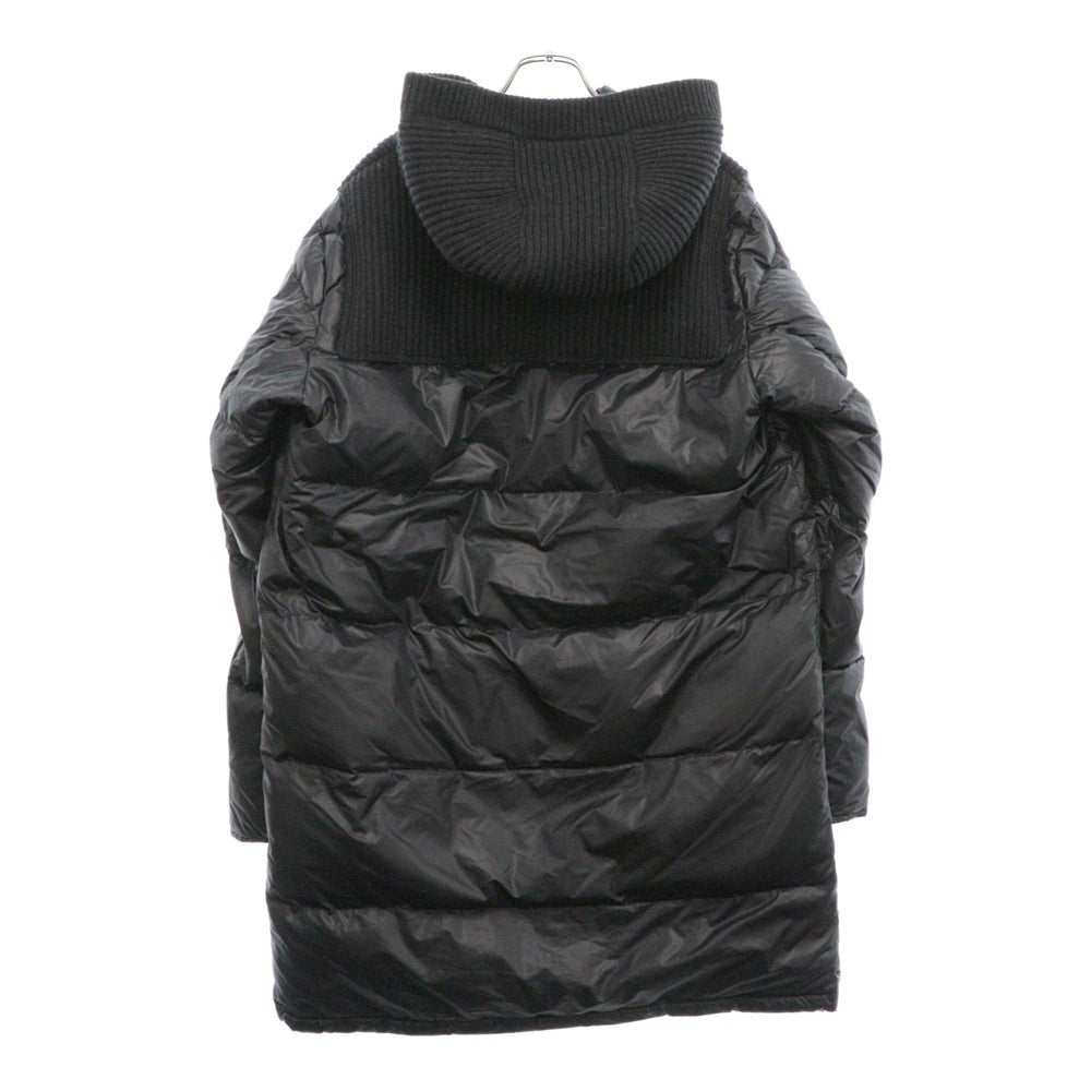 BBR(ビービーアール) RULES SHORT DOWN DUFFLE COAT ナイロン ニット切替 ダッフル ダウンジャケット ブラック