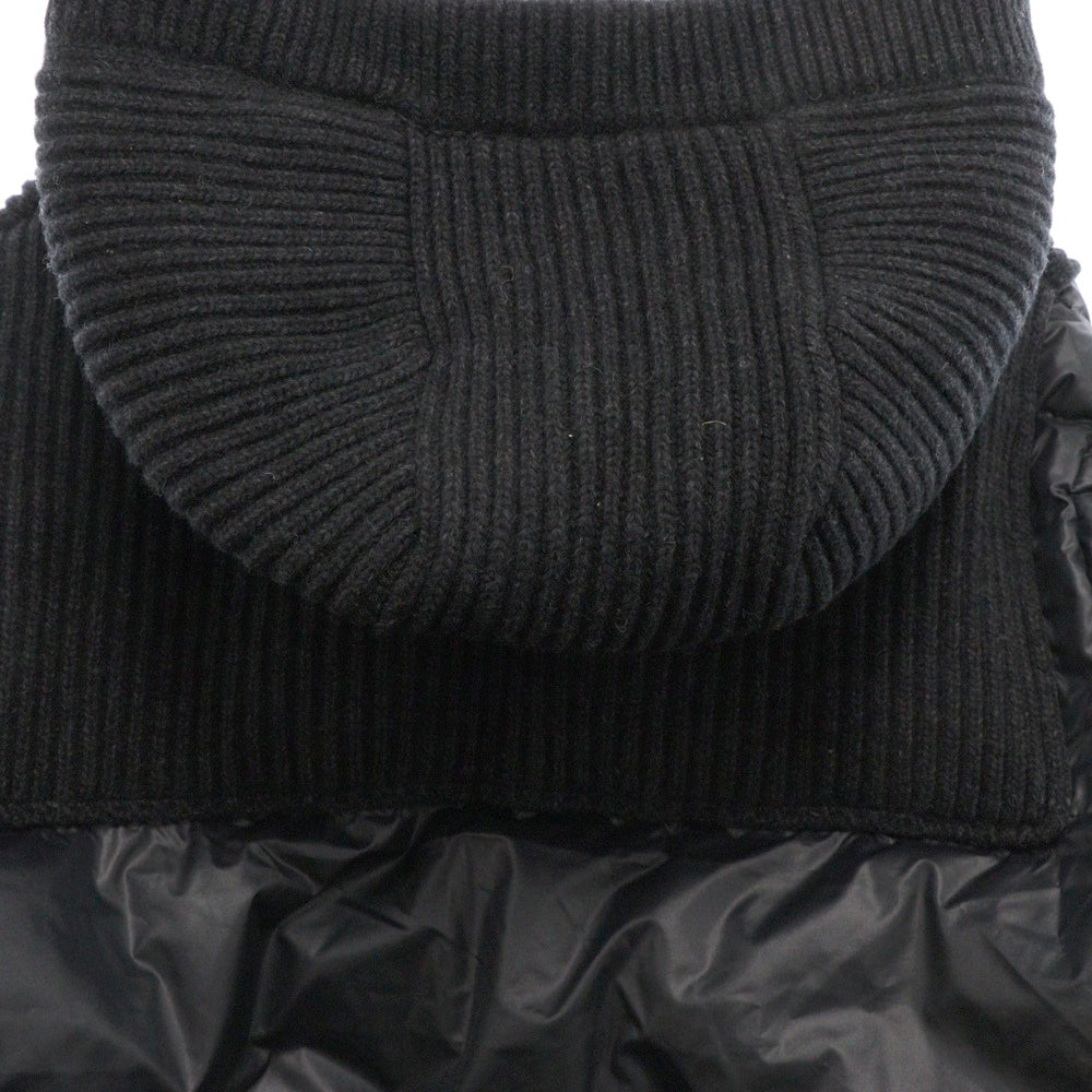 BBR(ビービーアール) RULES SHORT DOWN DUFFLE COAT ナイロン ニット切替 ダッフル ダウンジャケット ブラック