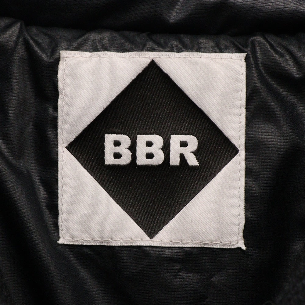 BBR(ビービーアール) RULES SHORT DOWN DUFFLE COAT ナイロン ニット切替 ダッフル ダウンジャケット ブラック