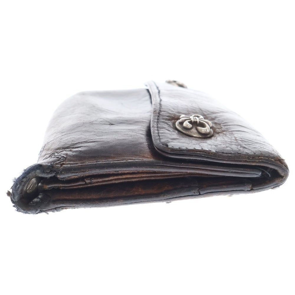 CHROME HEARTS(クロムハーツ) WAVE FLUER ウェーブ BSフレア レザーウォレット 財布 ブラウン