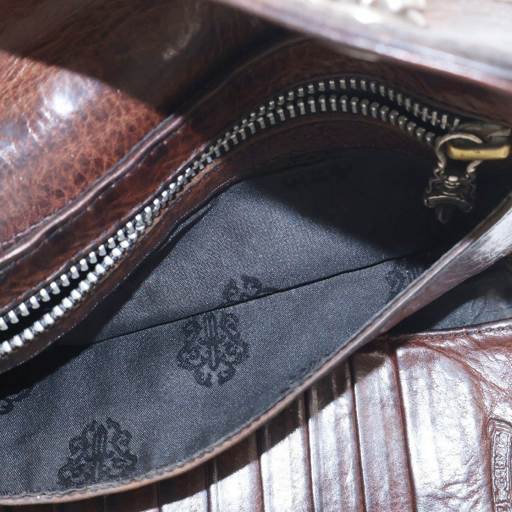 CHROME HEARTS(クロムハーツ) WAVE FLUER ウェーブ BSフレア レザーウォレット 財布 ブラウン