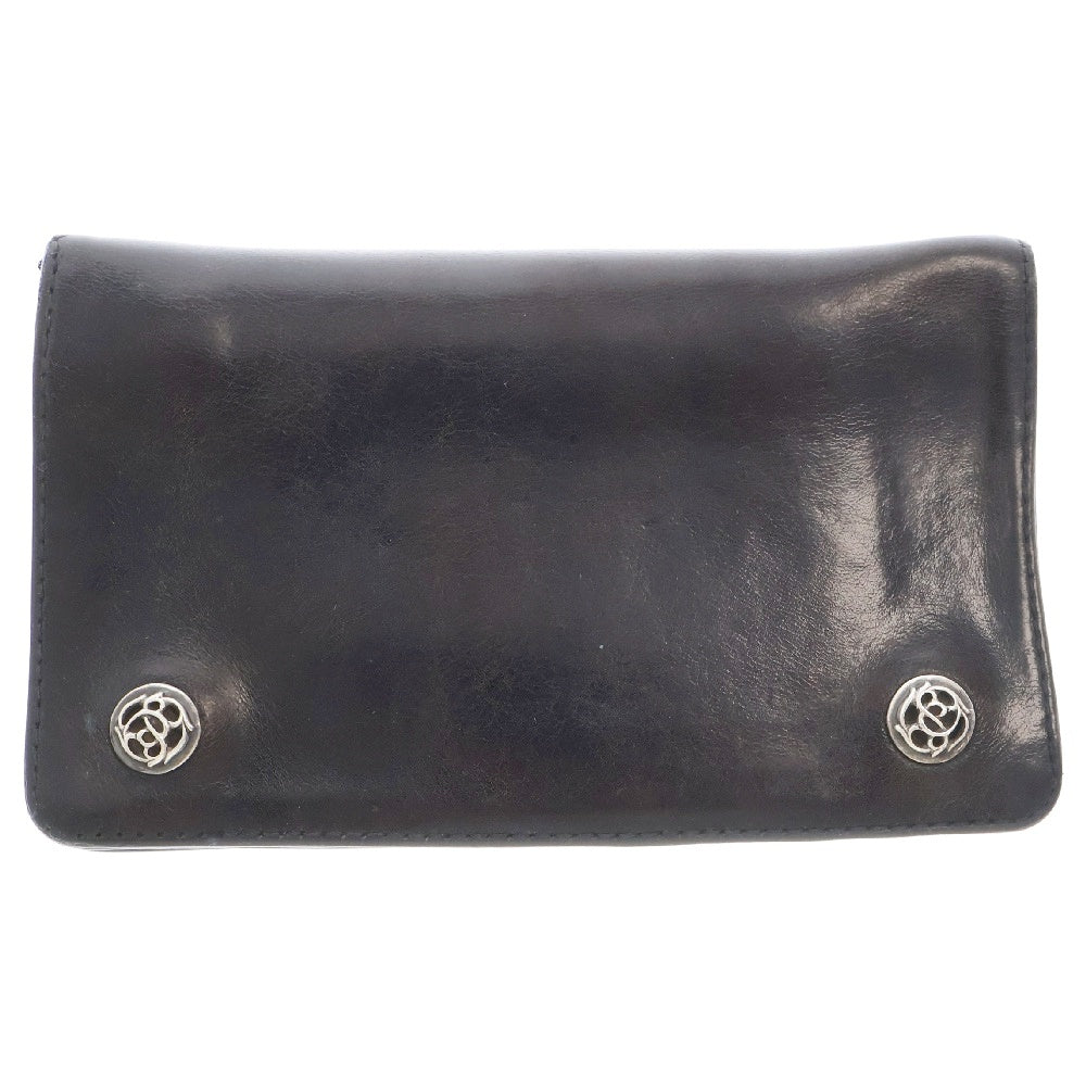 CHROME HEARTS(クロムハーツ) OLD 1ZIP オールド 1ジップ フローラルボールボタン レザーウォレット 財布 シルバー