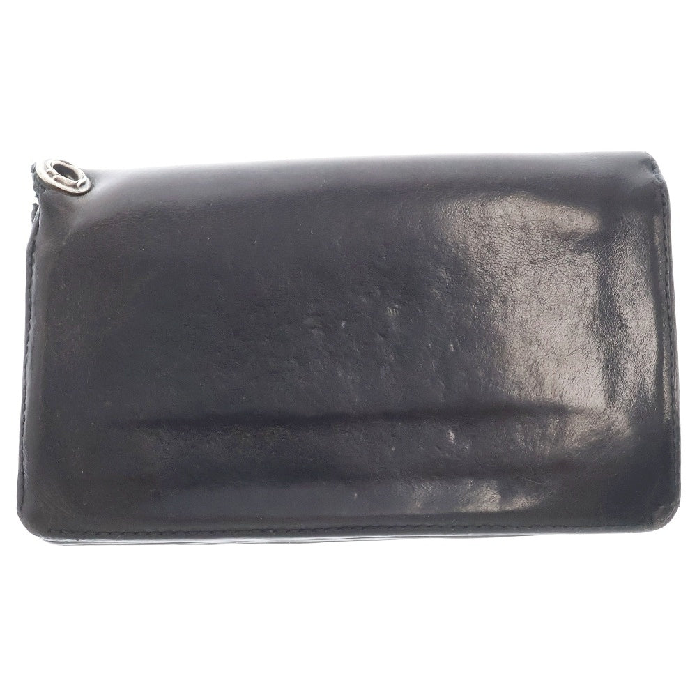 CHROME HEARTS(クロムハーツ) OLD 1ZIP オールド 1ジップ フローラルボールボタン レザーウォレット 財布 シルバー
