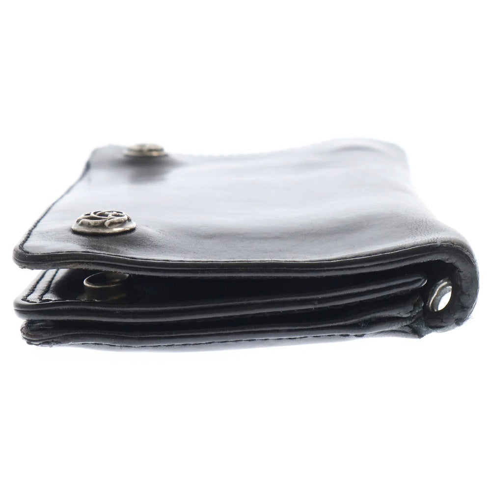 CHROME HEARTS(クロムハーツ) OLD 1ZIP オールド 1ジップ フローラルボールボタン レザーウォレット 財布 シルバー