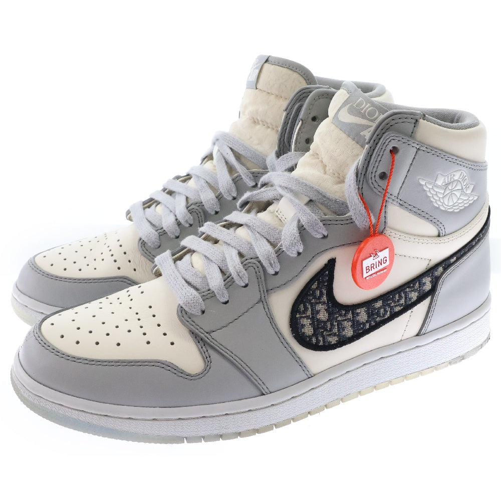 DIOR(ディオール) ×AIR JORDAN 1 HIGH OG CN8607-002 ナイキ エアジョーダン1ハイオージー ハイカットスニーカー エアディオール ホワイト/グレー US9/27cm