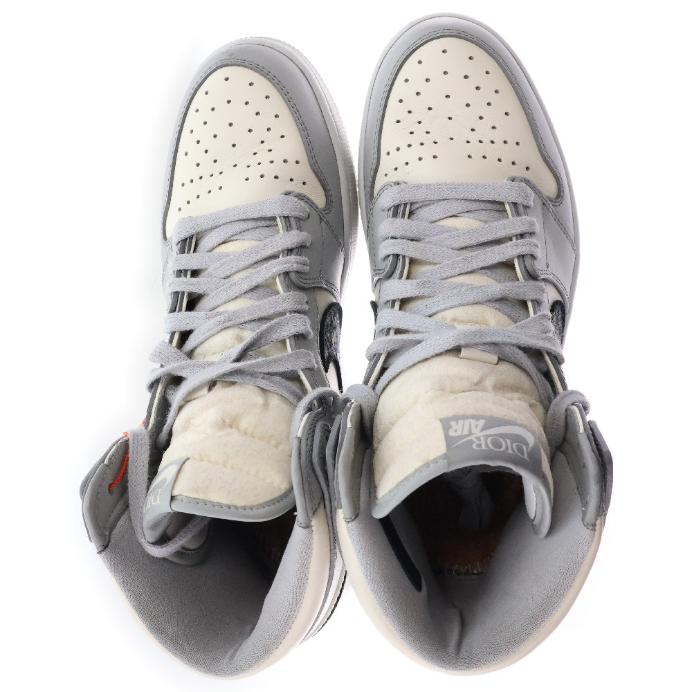 DIOR(ディオール) ×AIR JORDAN 1 HIGH OG CN8607-002 ナイキ エアジョーダン1ハイオージー ハイカットスニーカー エアディオール ホワイト/グレー US9/27cm