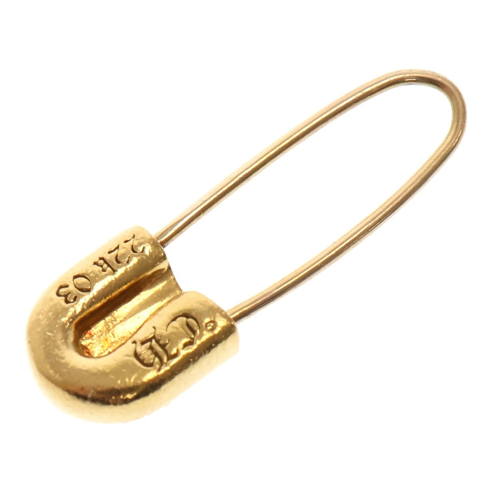 CHROME HEARTS(クロムハーツ) 22K SAFETY PIN CH PLS 1DIA 1ダイヤ セーフティーピン ピアス ゴールド