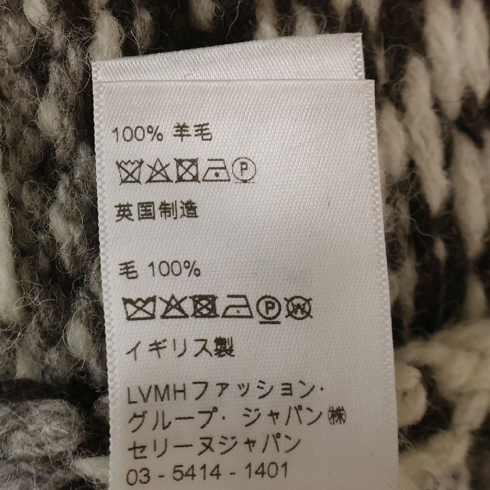 CELINE(セリーヌ) 21AW Oversized Baja Pullover オーバーサイズ バハ プルオーバーニットパーカー 2A80R107O ホワイト/ブラウン