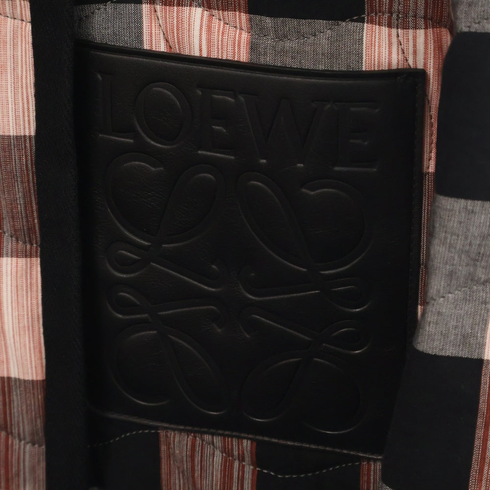 LOEWE(ロエベ) 22AW キルトチェックフーディー シャツジャケット H526Y05W60 ピンク/ブラック