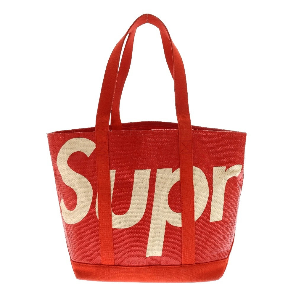 SUPREME(シュプリーム) 20SS Raffia Tote Bag ラフィア トートバッグ レッド