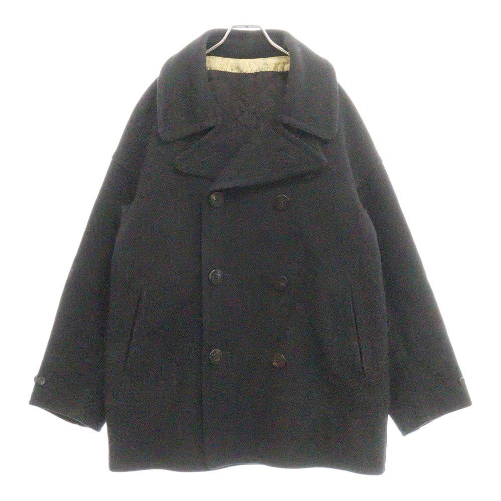 VISVIM(ヴィスヴィム) LIEUTENANT P.COAT オリジナルアンカー刻印水牛ボタン コート ブラック 0123205013019