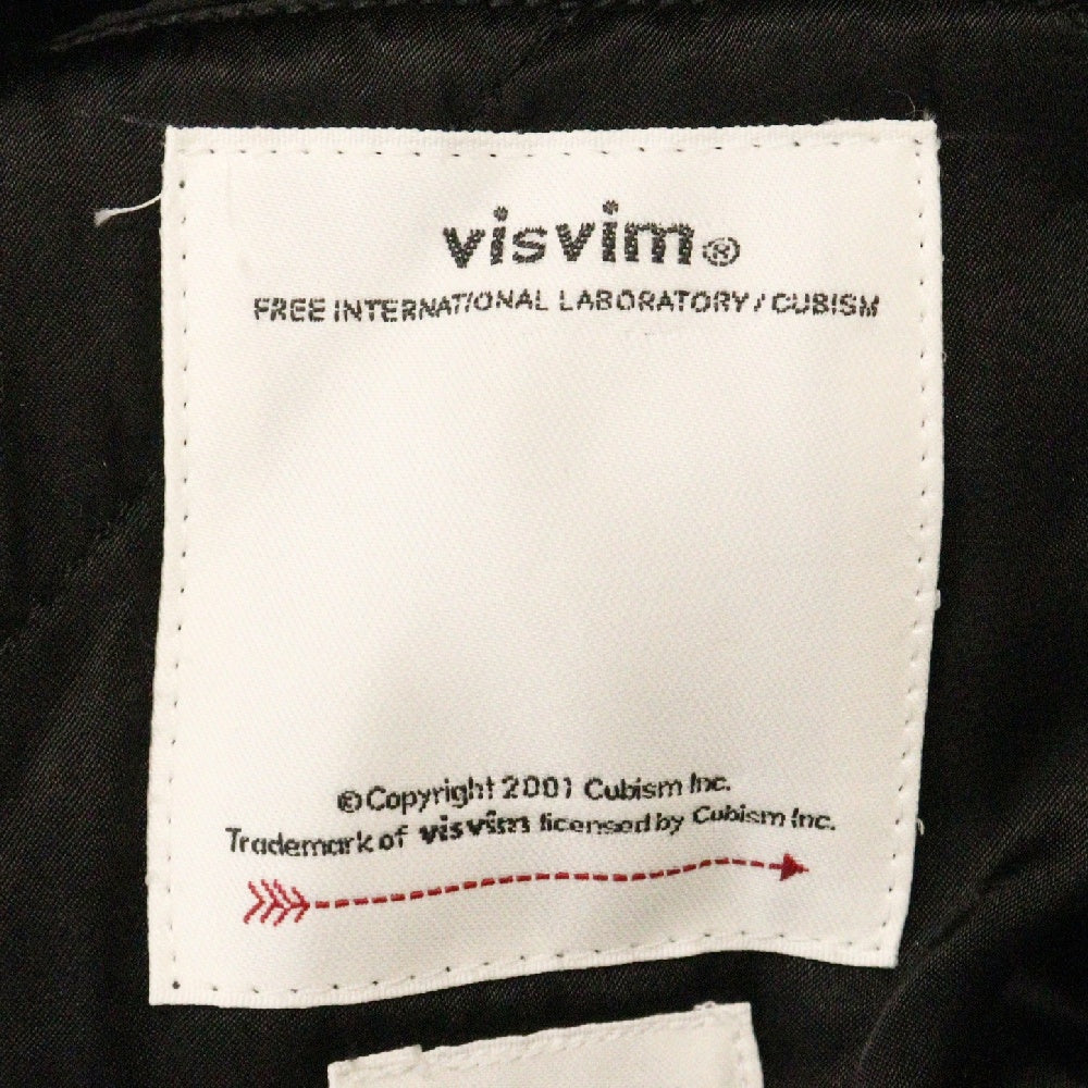 VISVIM(ヴィスヴィム) LIEUTENANT P.COAT オリジナルアンカー刻印水牛ボタン コート ブラック 0123205013019