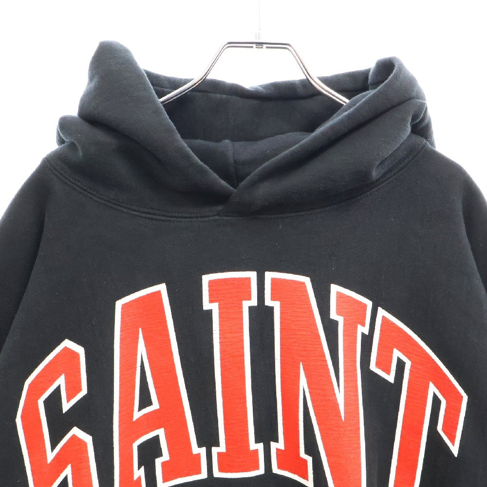 SAINT MICHAEL(セントマイケル) 23AW HOODIE ARCH SAINT SM-A23-0000-030 アーチロゴ プルオーバーフーディ スウェット ブラック