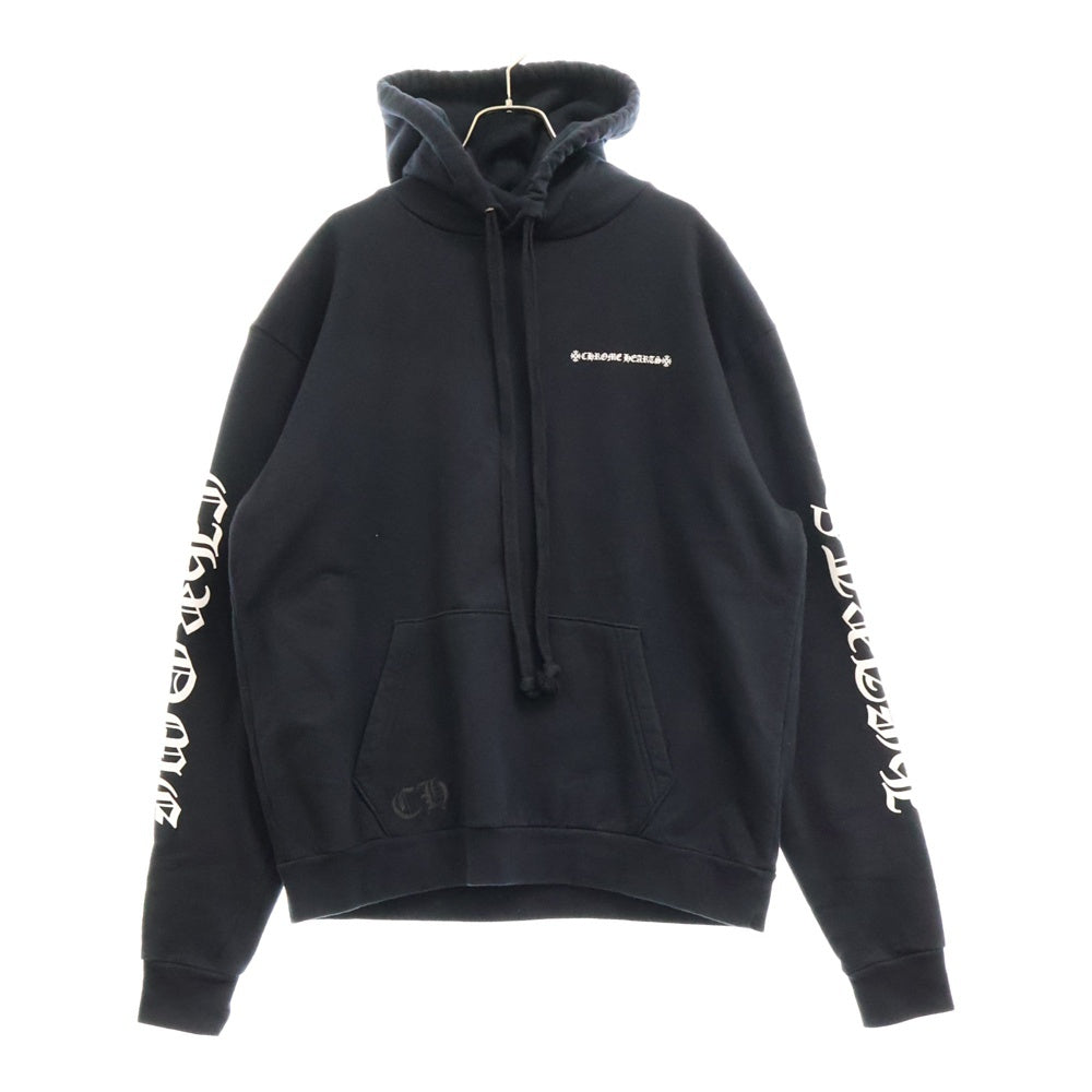 CHROME HEARTS(クロムハーツ) Tire Track Hoodie タイヤトラックバックプリント セメタリー プルオーバーパーカー ブラック