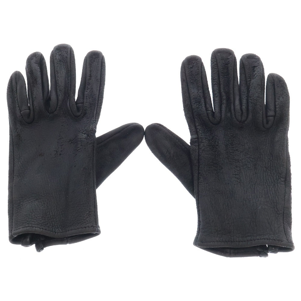 CHROME HEARTS(クロムハーツ) GROVE レザーグローブ ホースシューロゴボタンレザーグローブ ブラック