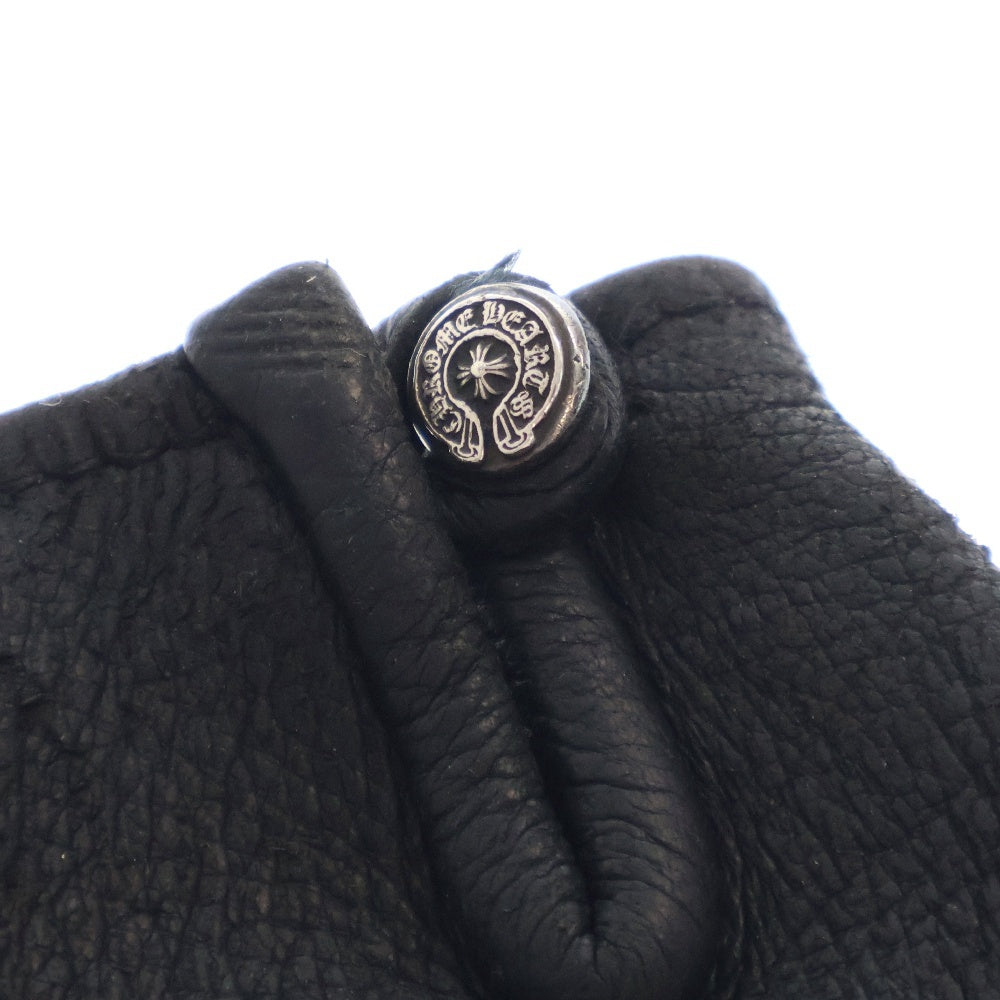 CHROME HEARTS(クロムハーツ) GROVE レザーグローブ ホースシューロゴボタンレザーグローブ ブラック