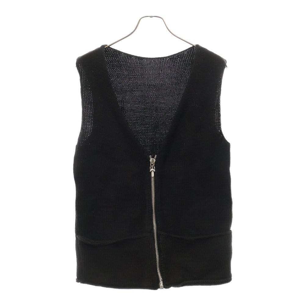 CHROME HEARTS(クロムハーツ) #10 DAGGER ZIP VEST オールド ダガージップ ニットベスト ブラック