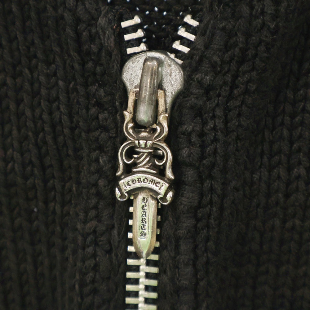 CHROME HEARTS(クロムハーツ) #10 DAGGER ZIP VEST オールド ダガージップ ニットベスト ブラック