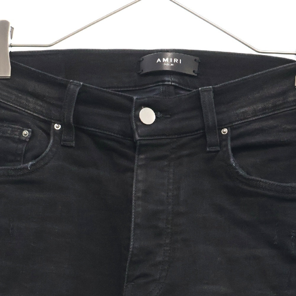 AMIRI(アミリ) THRASHER JEAN ダメージ加工 スラッシャー ストレッチスキニーデニムパンツ ブラック