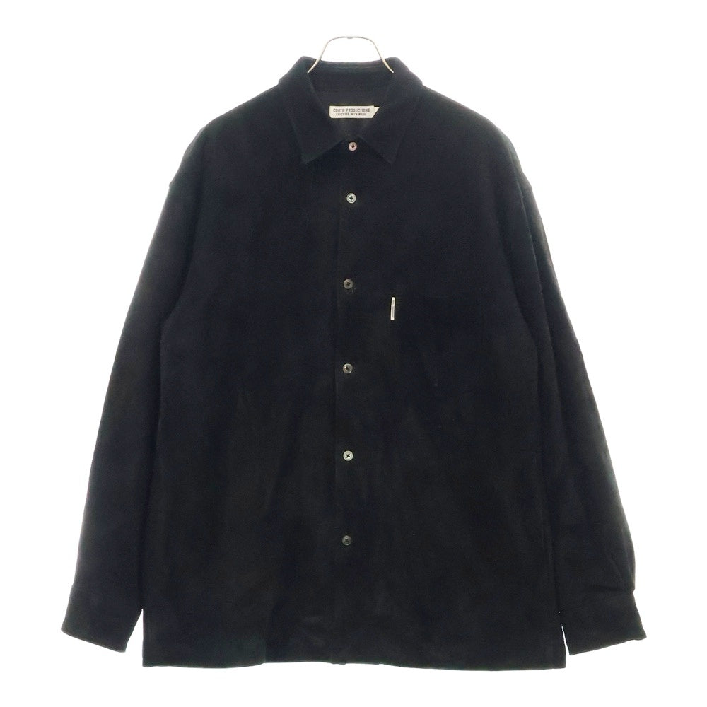 COOTIE PRODUCTIONS(クーティー プロダクションズ) 22AW Deer Suede L/S Shirt CTE-22A407 ディア スエード 長袖シャツ ブラック