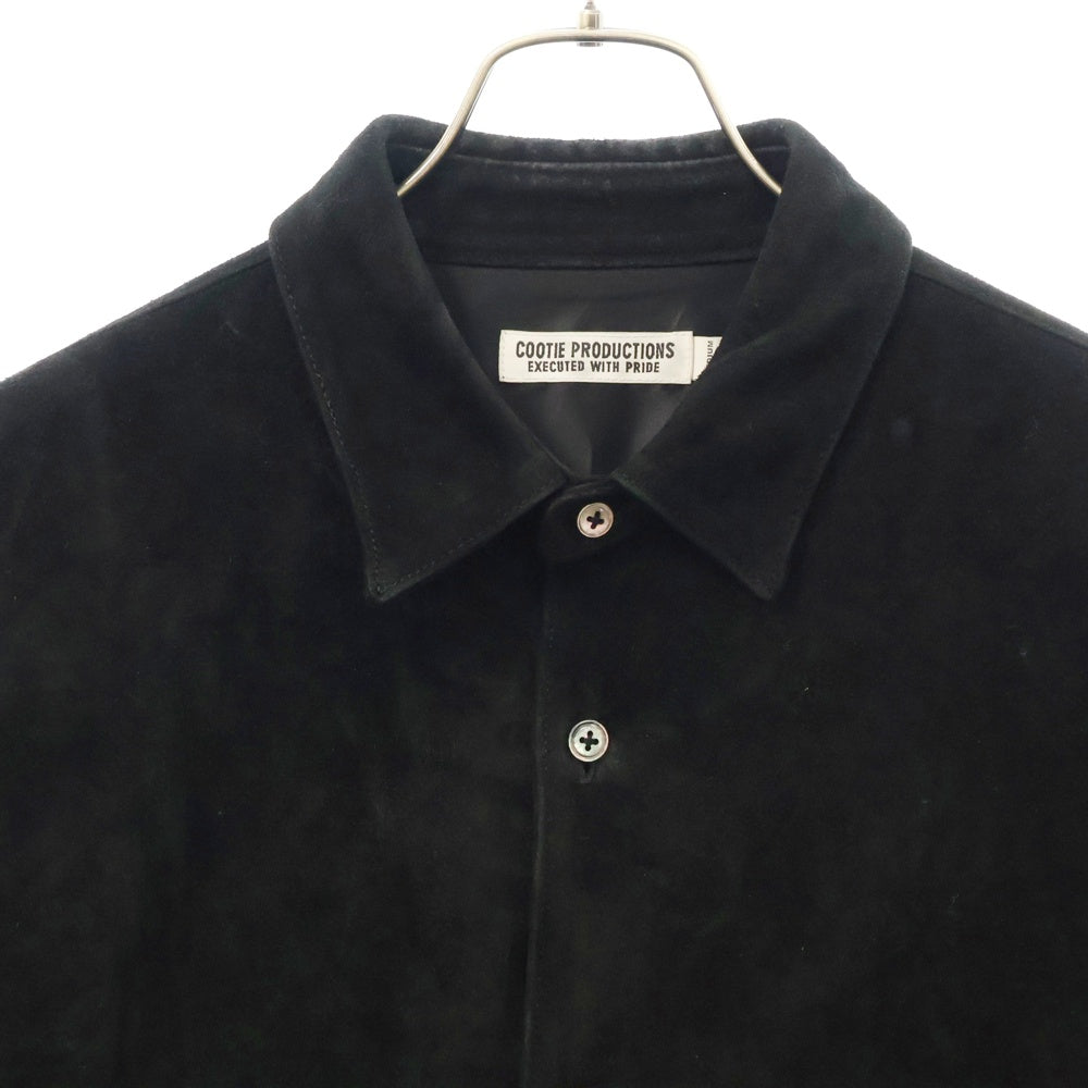 COOTIE PRODUCTIONS(クーティー プロダクションズ) 22AW Deer Suede L/S Shirt CTE-22A407 ディア スエード 長袖シャツ ブラック