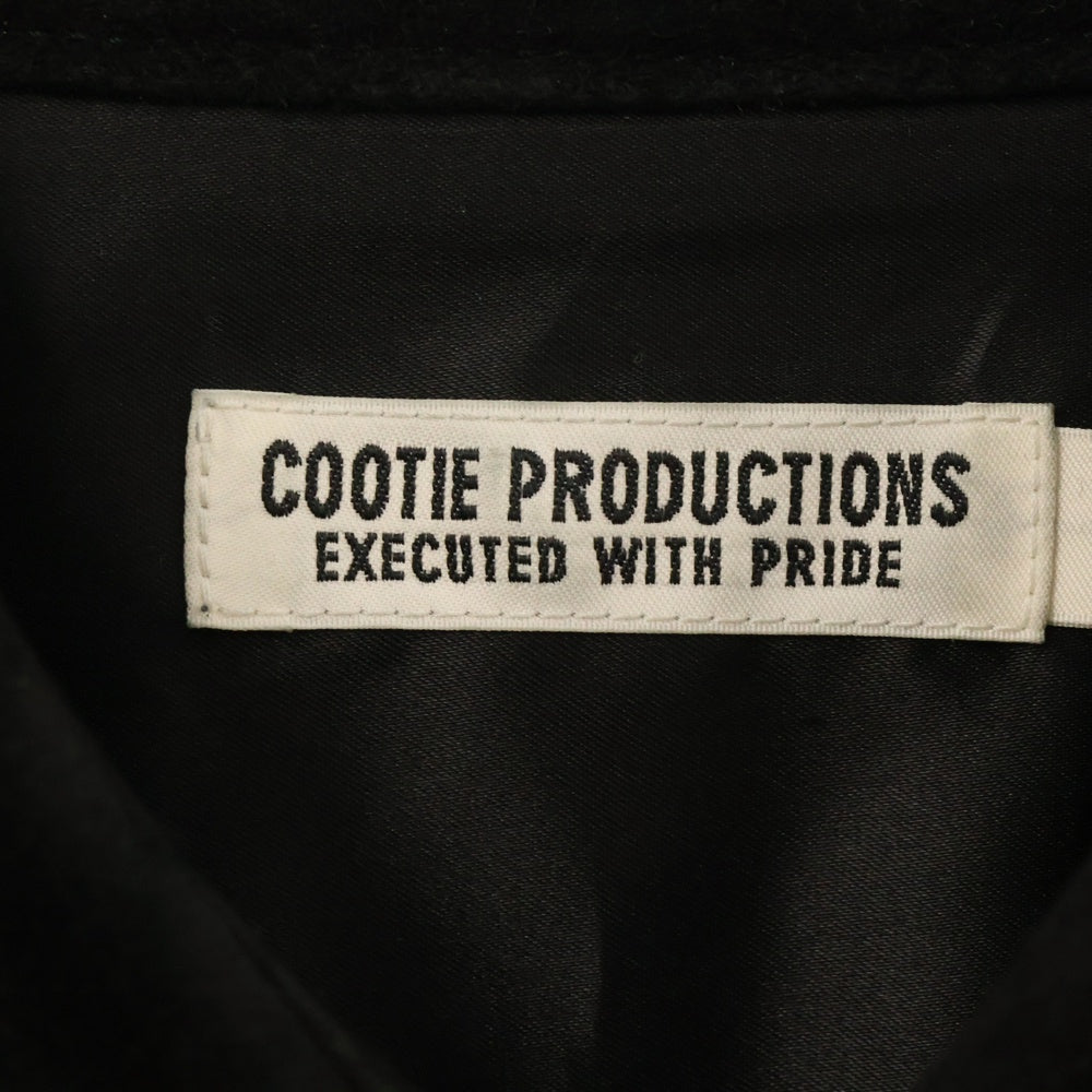COOTIE PRODUCTIONS(クーティー プロダクションズ) 22AW Deer Suede L/S Shirt CTE-22A407 ディア スエード 長袖シャツ ブラック